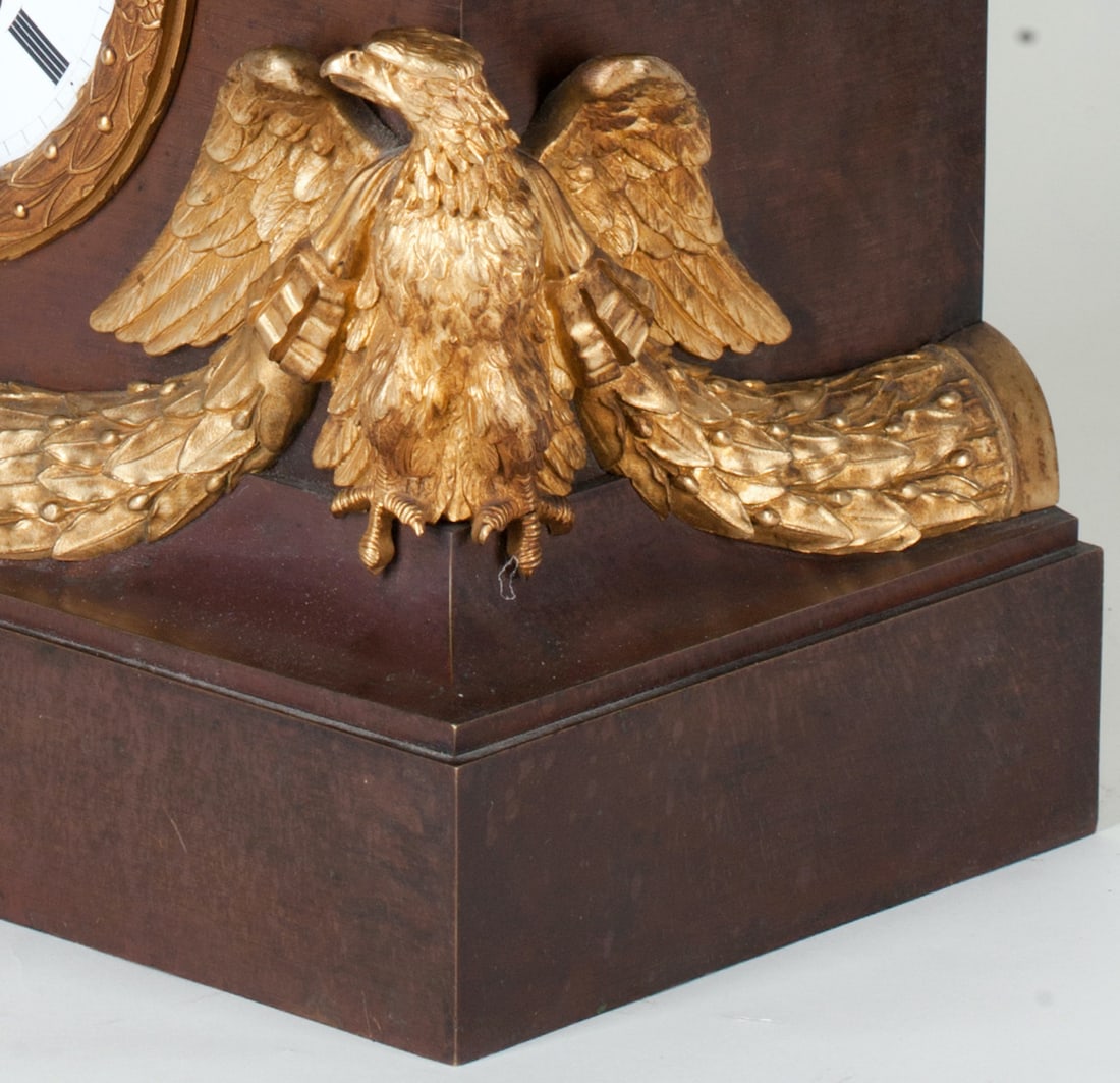 Bronze Mantel Clock Napoleon, 19th century