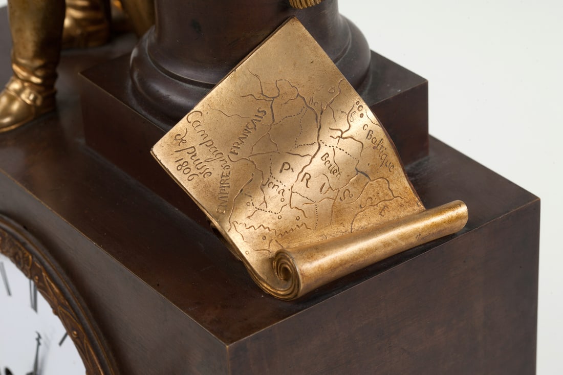 Bronze Mantel Clock Napoleon, 19th century
