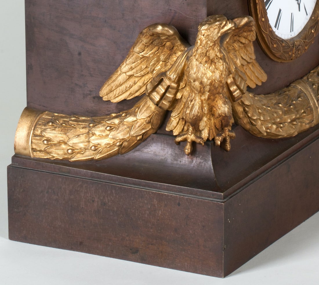 Bronze Mantel Clock Napoleon, 19th century