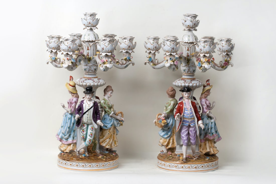 Porcelain Candelabra, early 20th century (Germany)