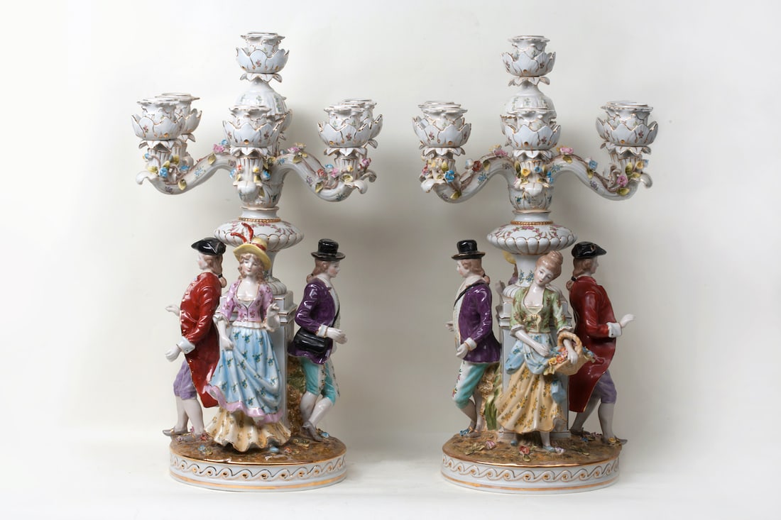 Porcelain Candelabra, early 20th century (Germany)