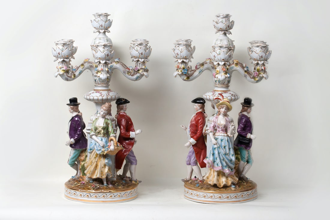Porcelain Candelabra, early 20th century (Germany)