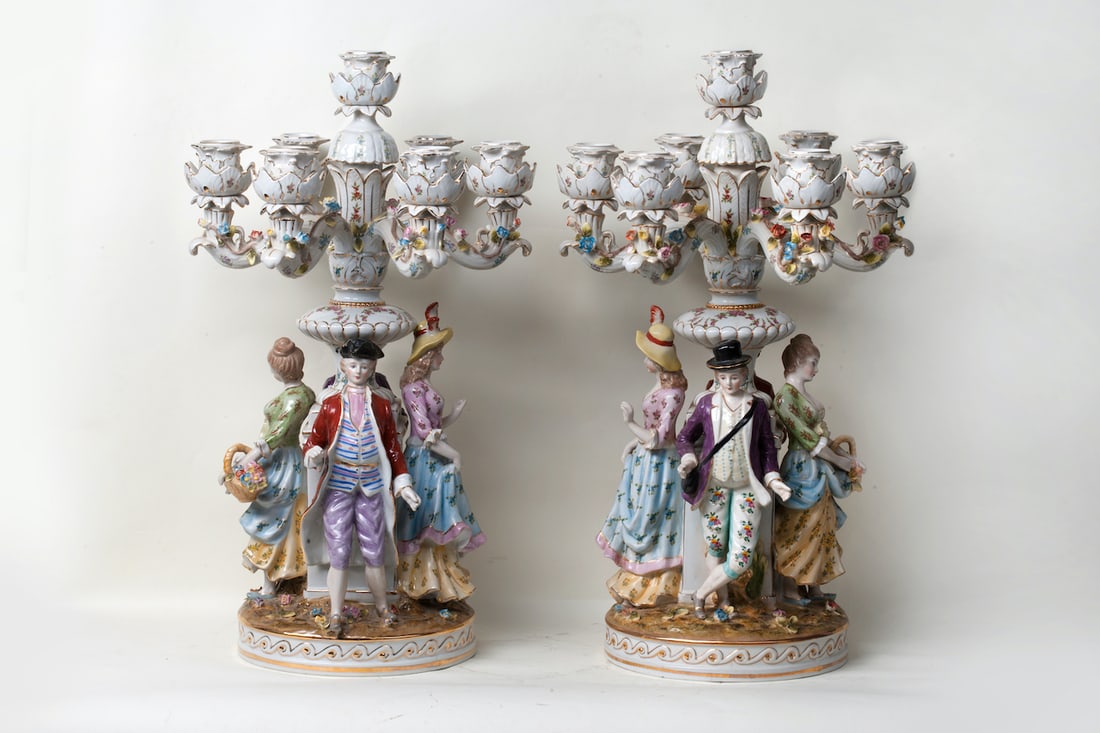 Porcelain Candelabra, early 20th century (Germany)