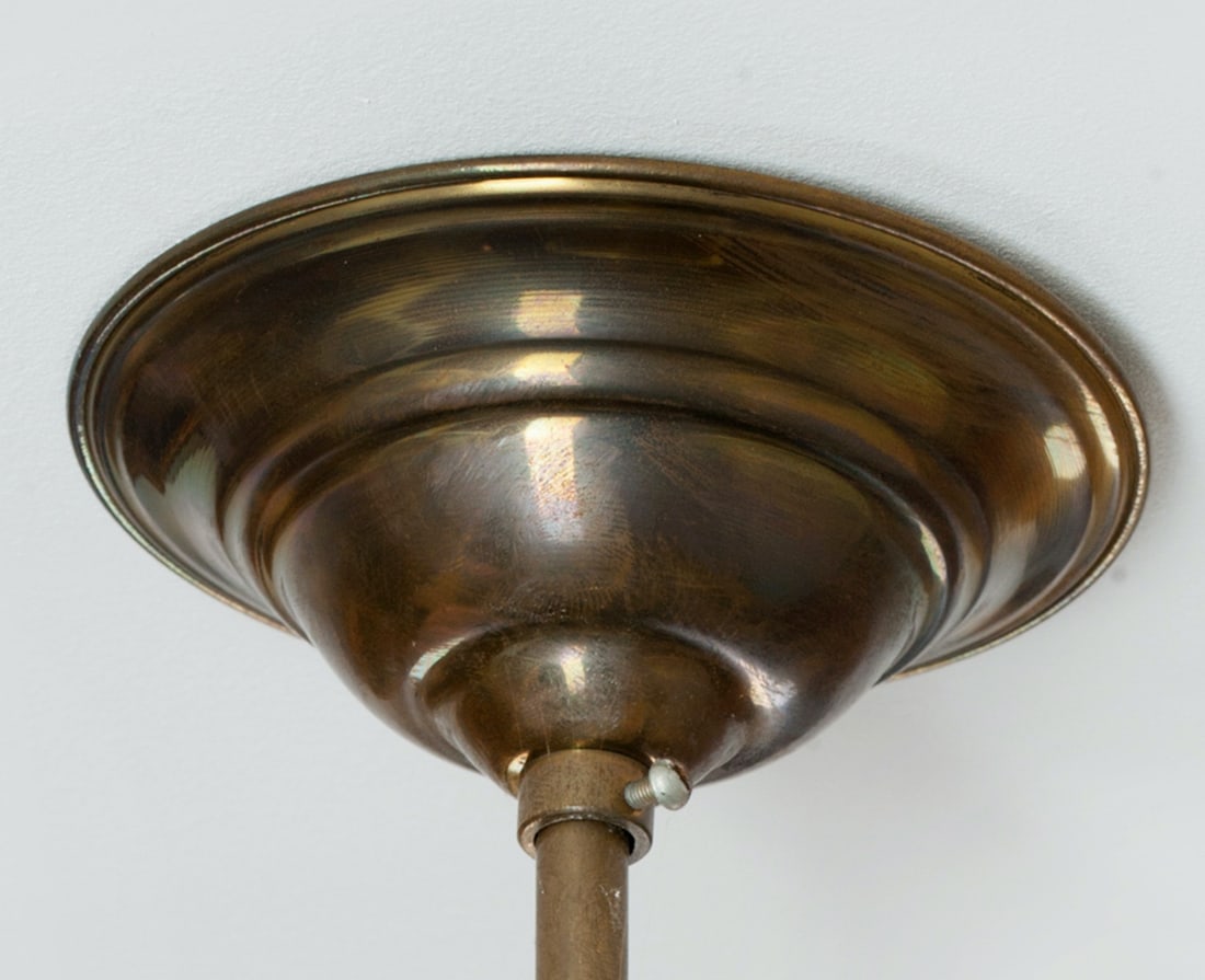 Lot of 3 Ceiling Lamps, Glass, early 20th century