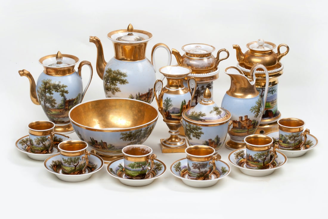 Porcelain Set for 6 Persons, 19th century