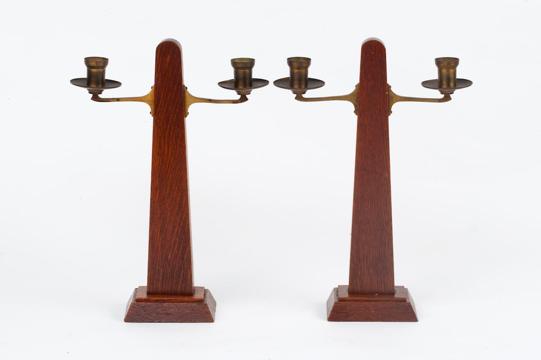 Pair of Candlesticks, Art Nouveau, early 20th century