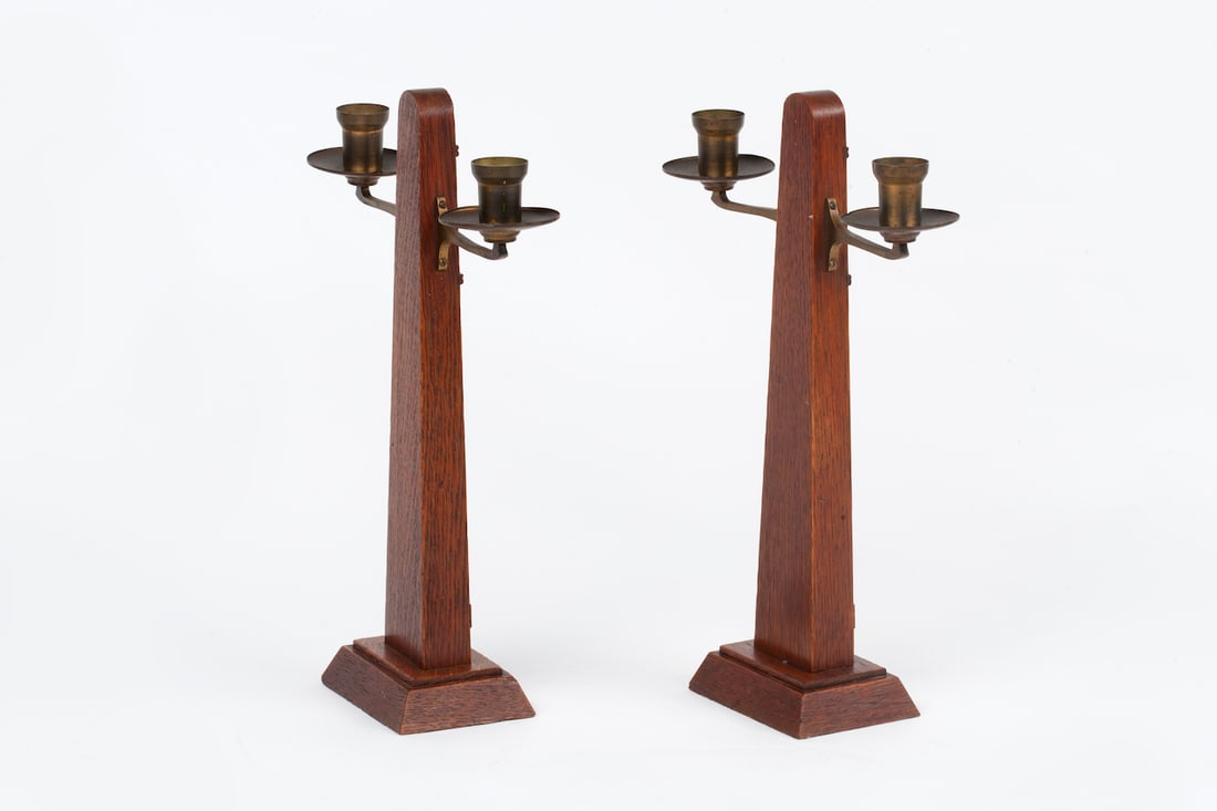 Pair of Candlesticks, Art Nouveau, early 20th century