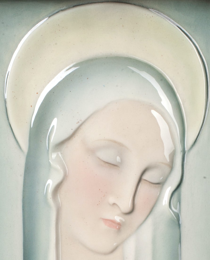 Art Deco Wood Porcelain Luminaire, 20th century