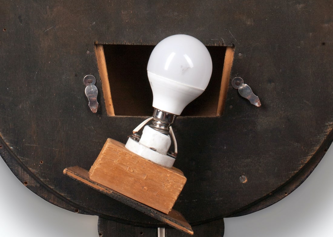 Art Deco Wood Porcelain Luminaire, 20th century