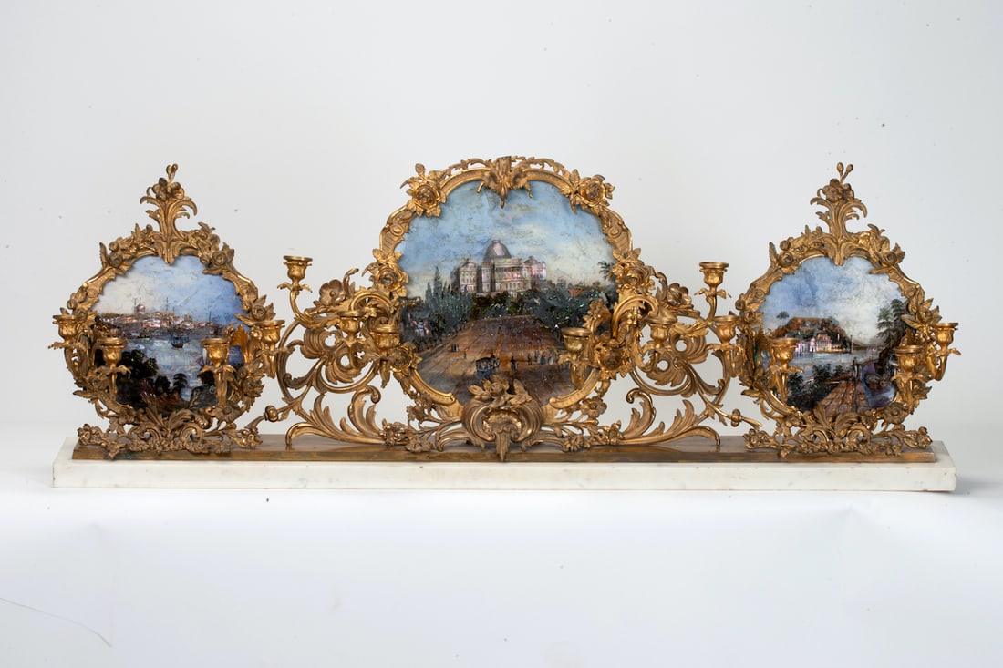 Rococo Fireplace Decoration, 19th century (Italy)