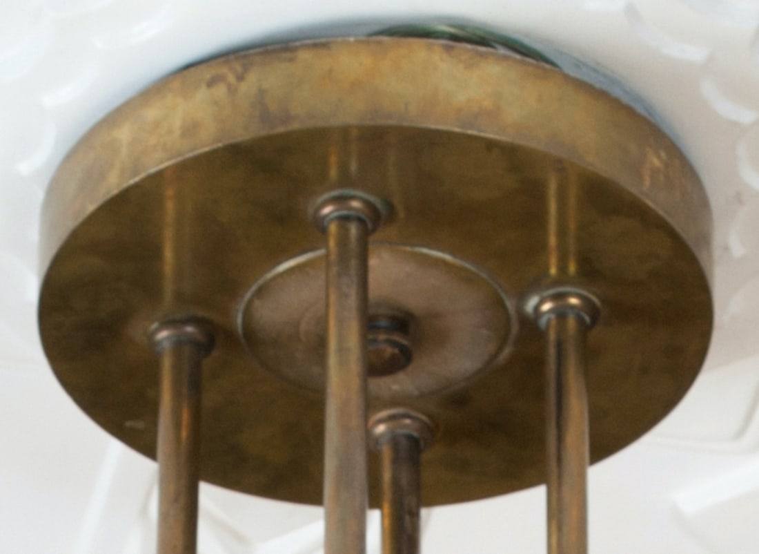 Art Deco Bronze Chandelier, circa 1920-30s