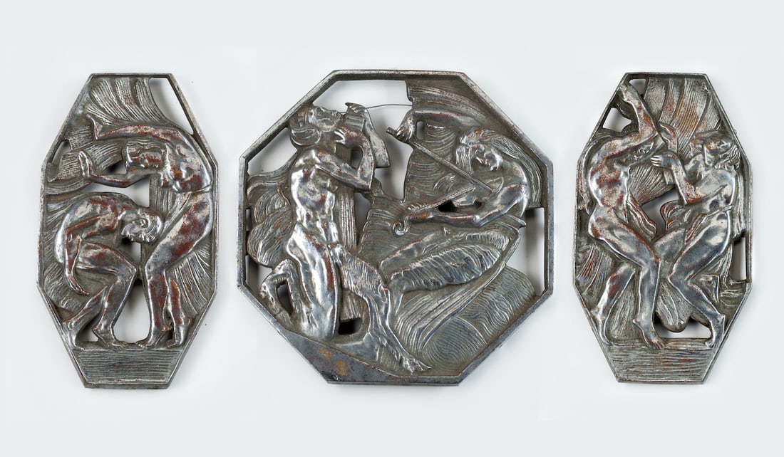 Lot of 3 Decorative Panels, Art Deco