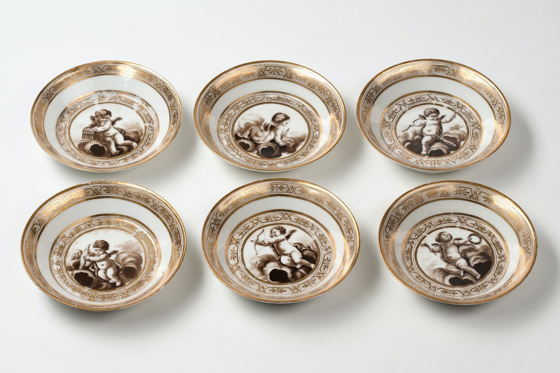 Porcelain Service Set, 19th Century, 14 pieces