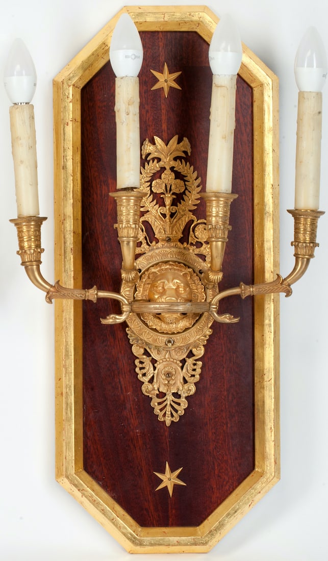 Pair of Wall Lamps, Empire, 19th century