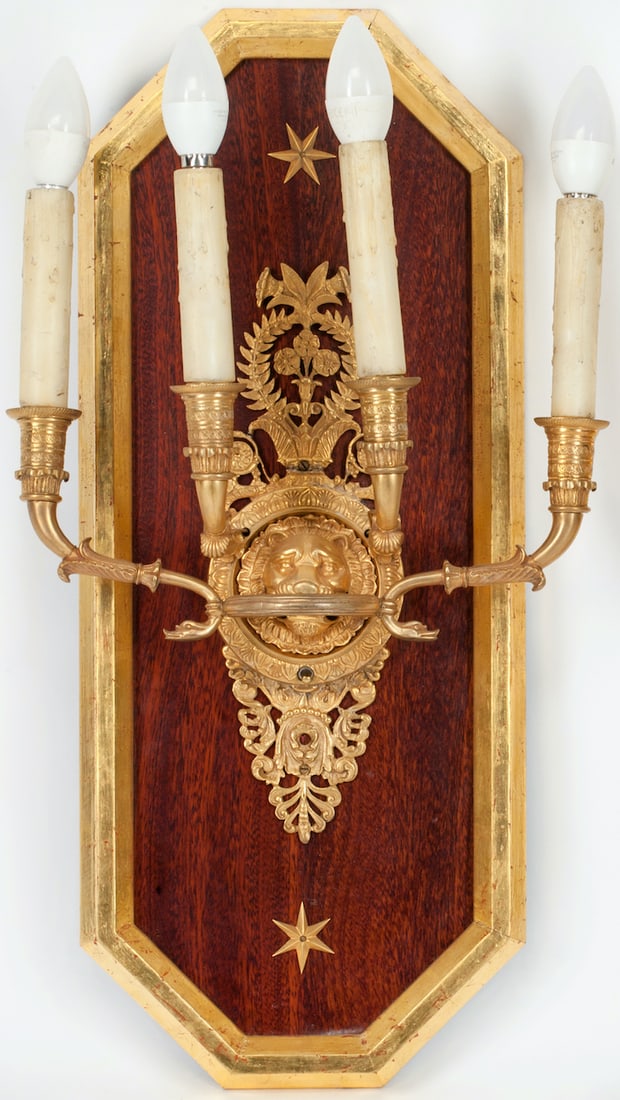 Pair of Wall Lamps, Empire, 19th century