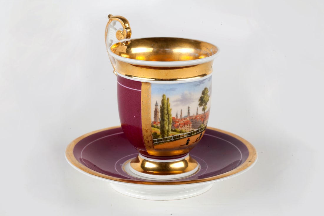 Porcelain Cup with Saucer, 19th century