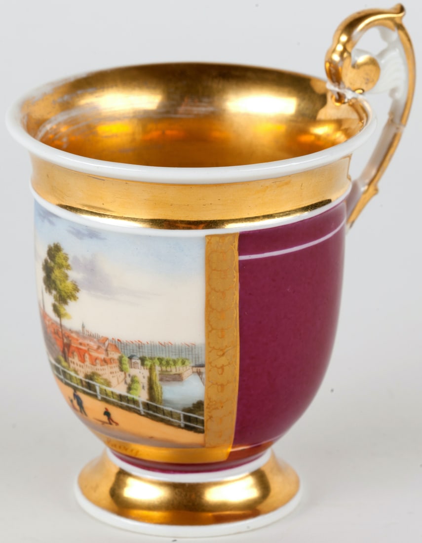 Porcelain Cup with Saucer, 19th century
