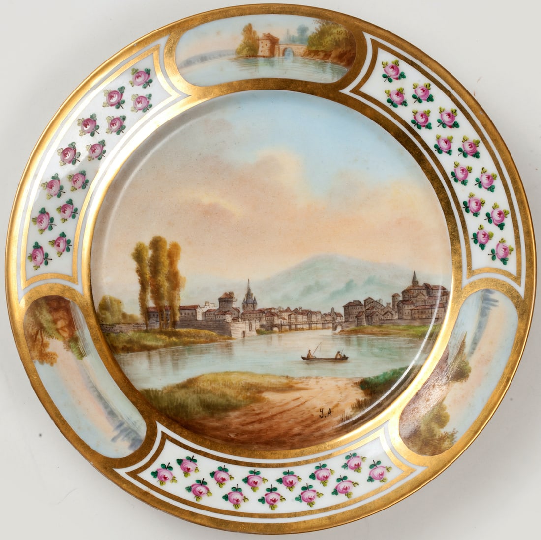 Pair of Porcelain Cabinet Plates, 19th century