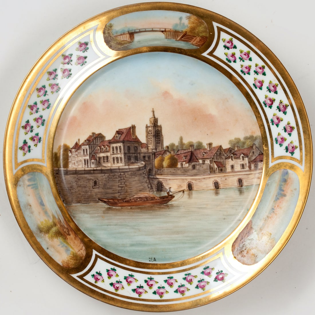 Pair of Porcelain Cabinet Plates, 19th century