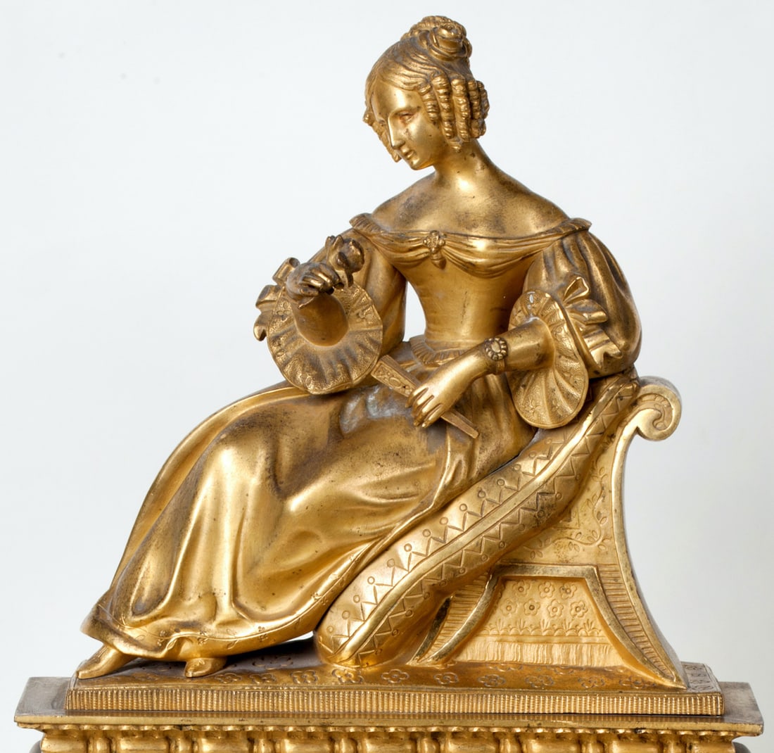 Gilt Bronze Mantel Clock, 19th century