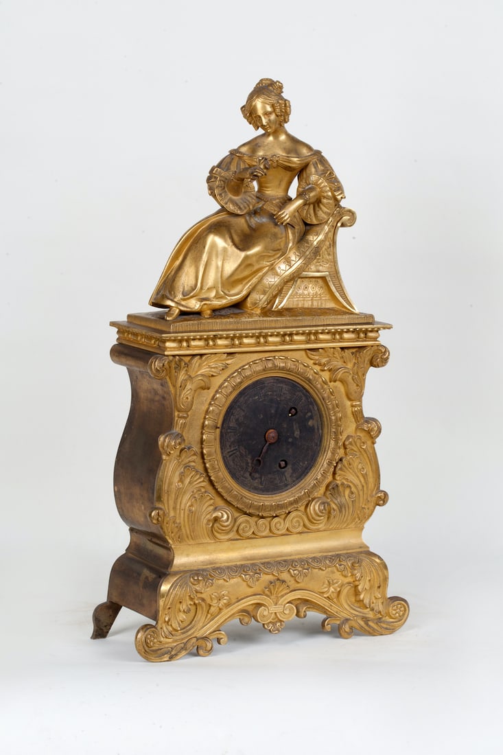 Gilt Bronze Mantel Clock, 19th century