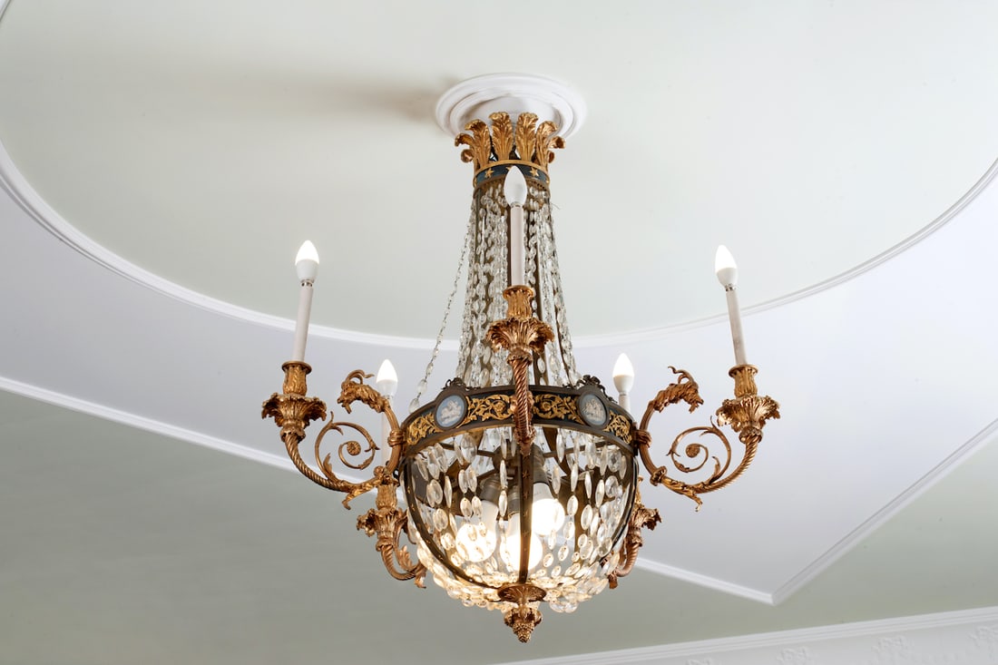 Empire Ormolu Bronze Chandelier, 19th century
