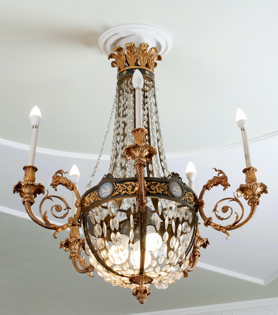 Empire Ormolu Bronze Chandelier, 19th century