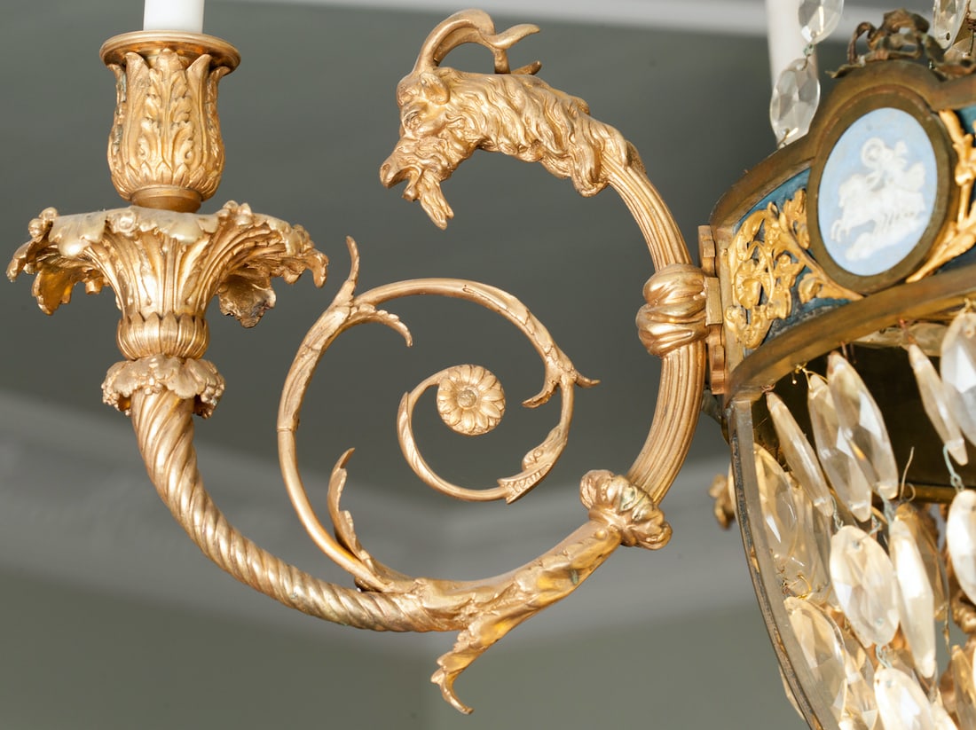 Empire Ormolu Bronze Chandelier, 19th century