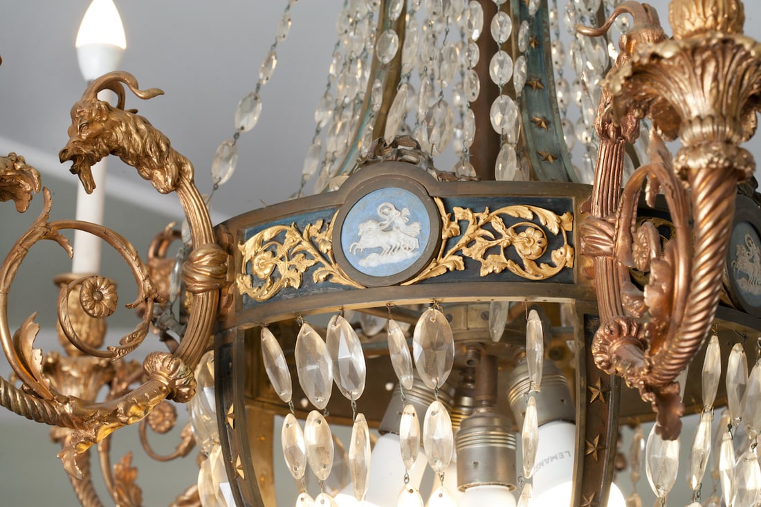 Empire Ormolu Bronze Chandelier, 19th century