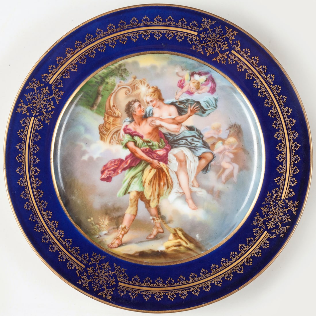 Porcelain Cabinet Plates, 4 pieces, 19th-20th century