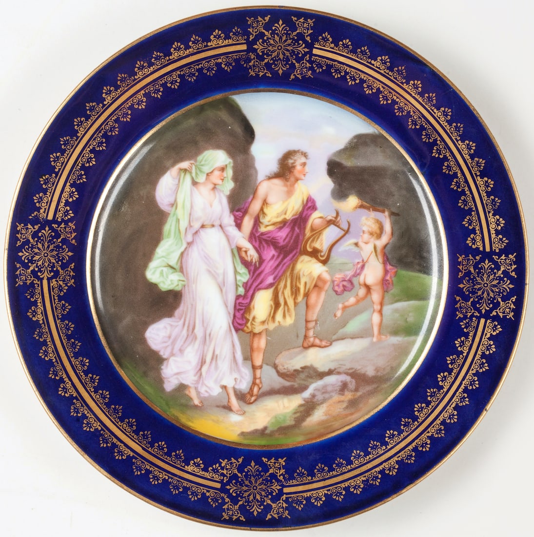 Porcelain Cabinet Plates, 4 pieces, 19th-20th century