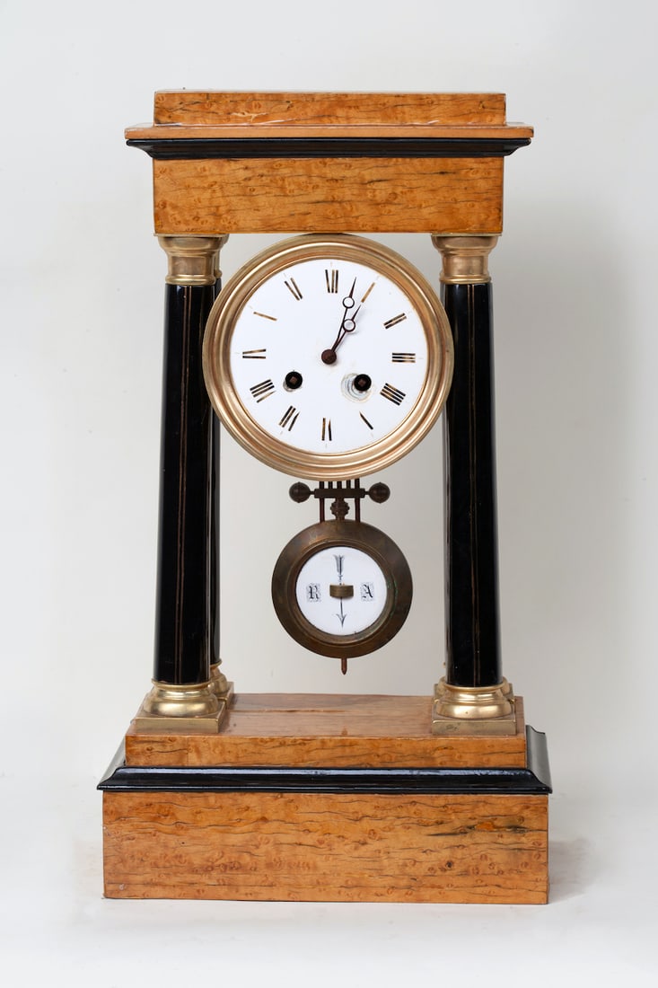 Clock, Karelian Birch, 19th-20th century
