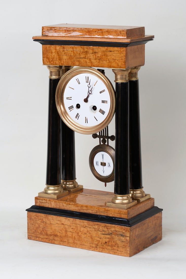 Clock, Karelian Birch, 19th-20th century