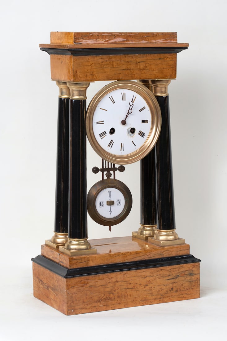 Clock, Karelian Birch, 19th-20th century