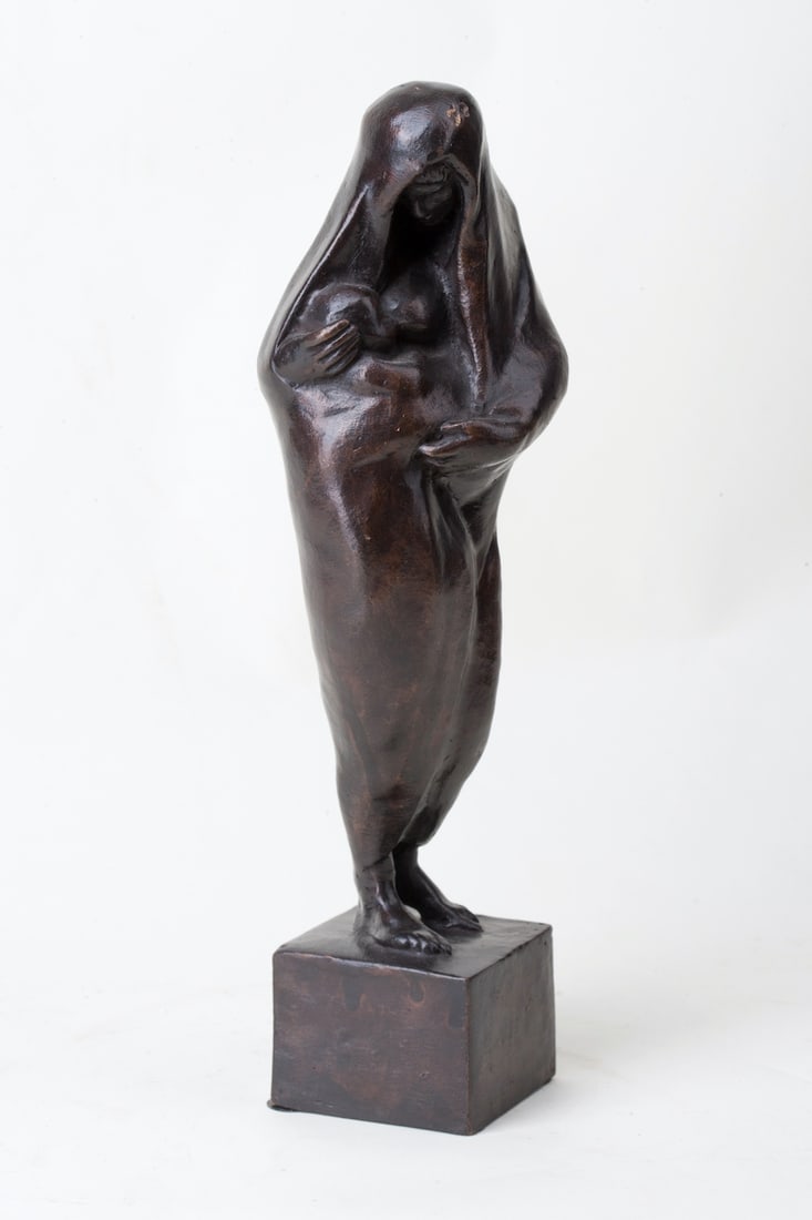 Feeding Mother, Bronze, 20th century