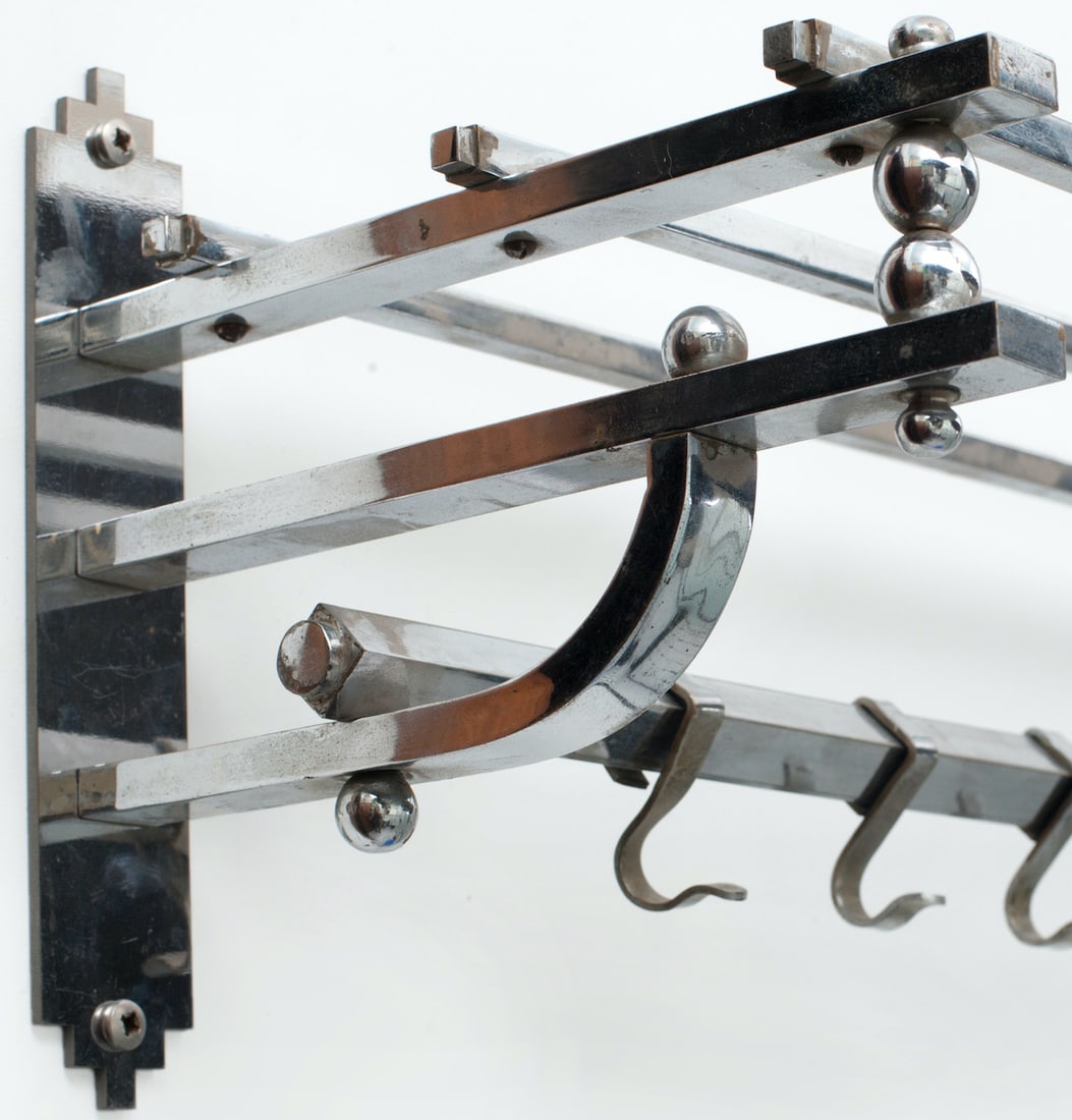 Art Deco Shelf, chromed metal