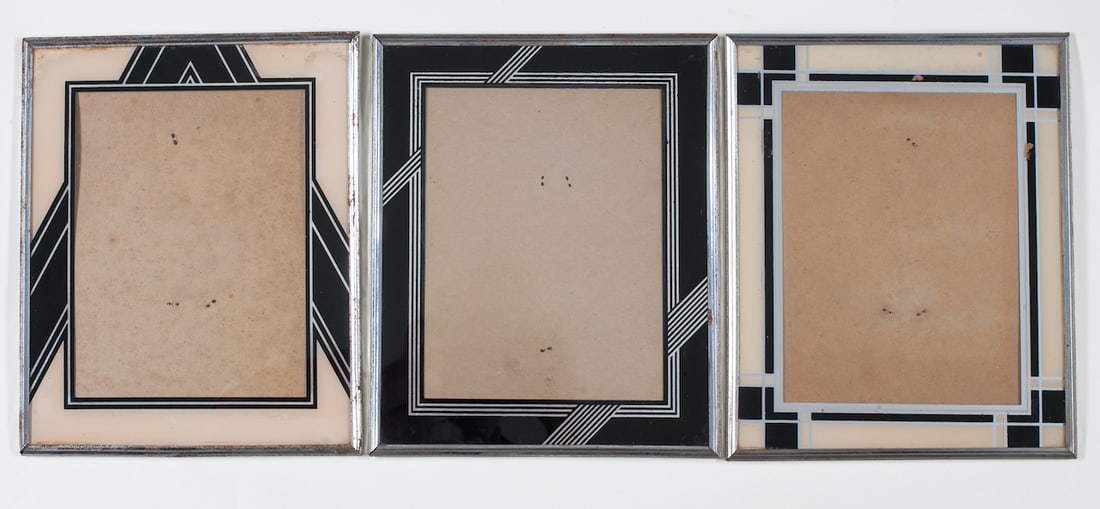 Lot of three Art Deco Photo Frames, 1930s