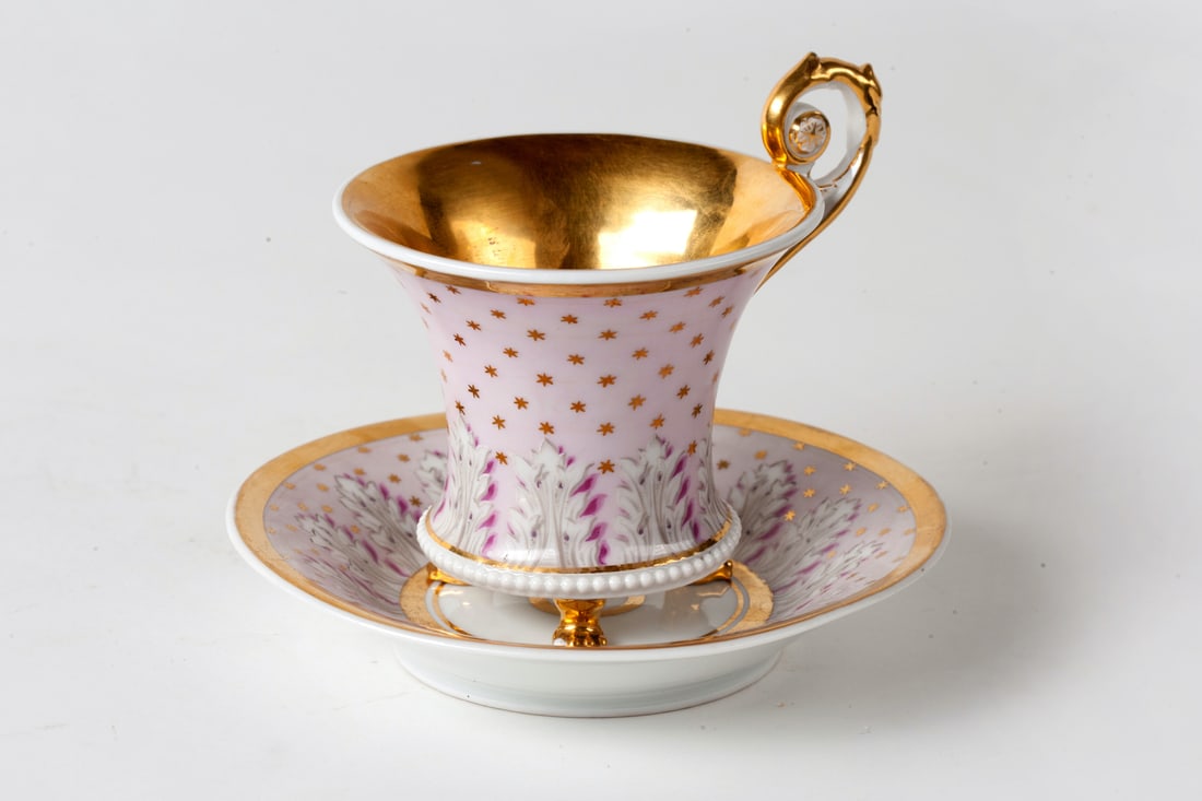 Porcelain Cup with Saucer, 19th century