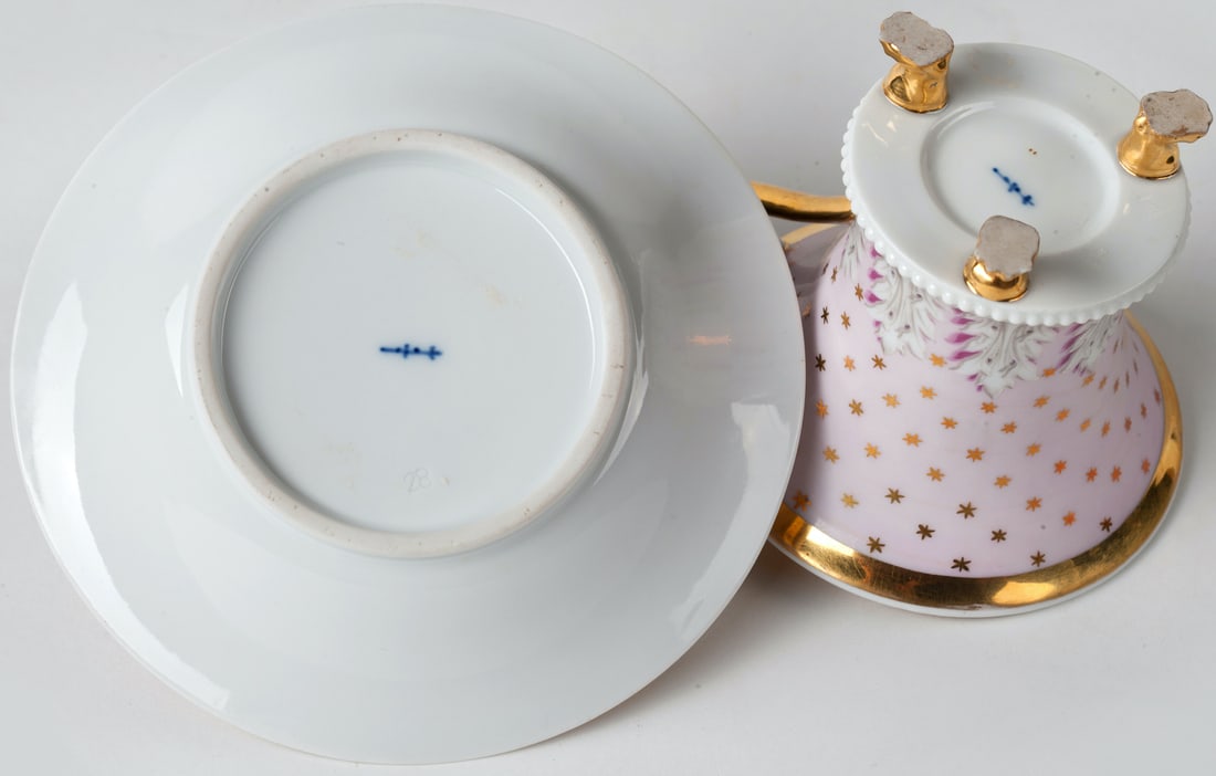Porcelain Cup with Saucer, 19th century