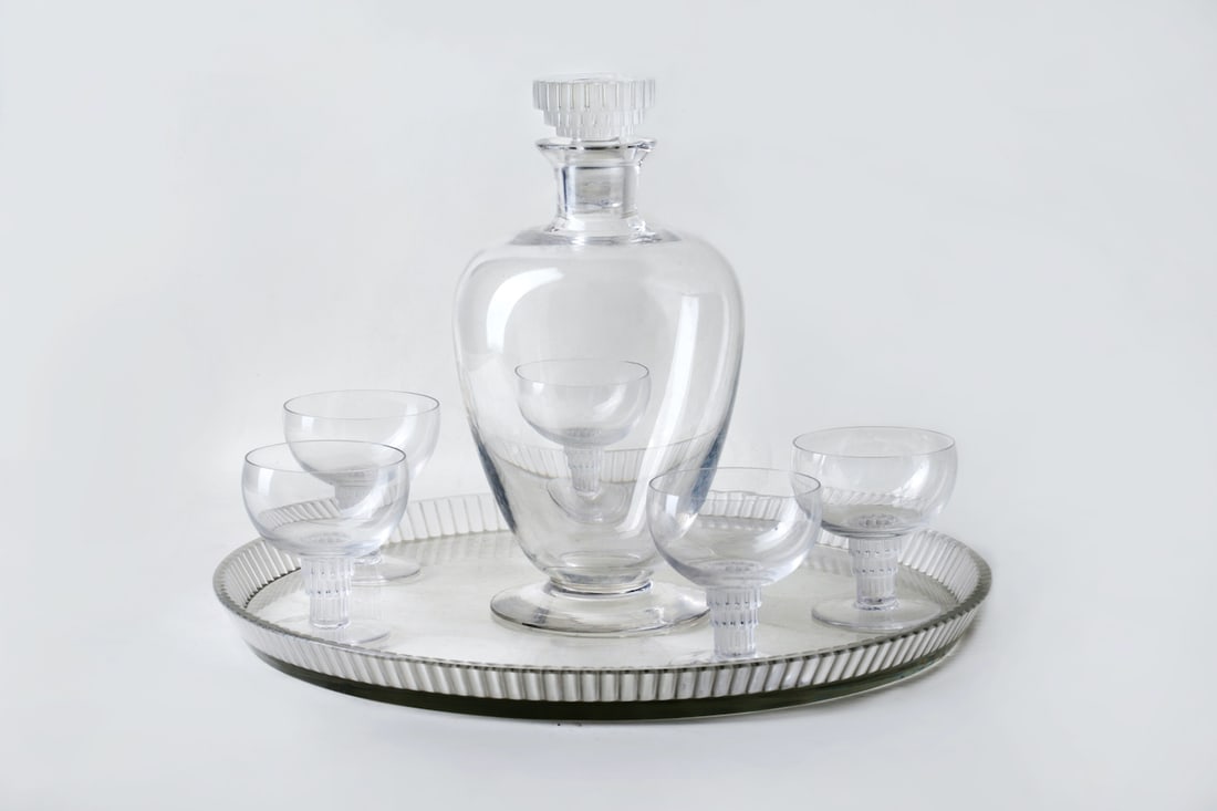 Liquor Set. Glass, early 20th century (1 of 2)