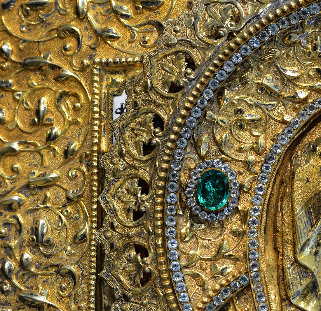 Orthodox Russian Icon, Silver Oklad, 19th century