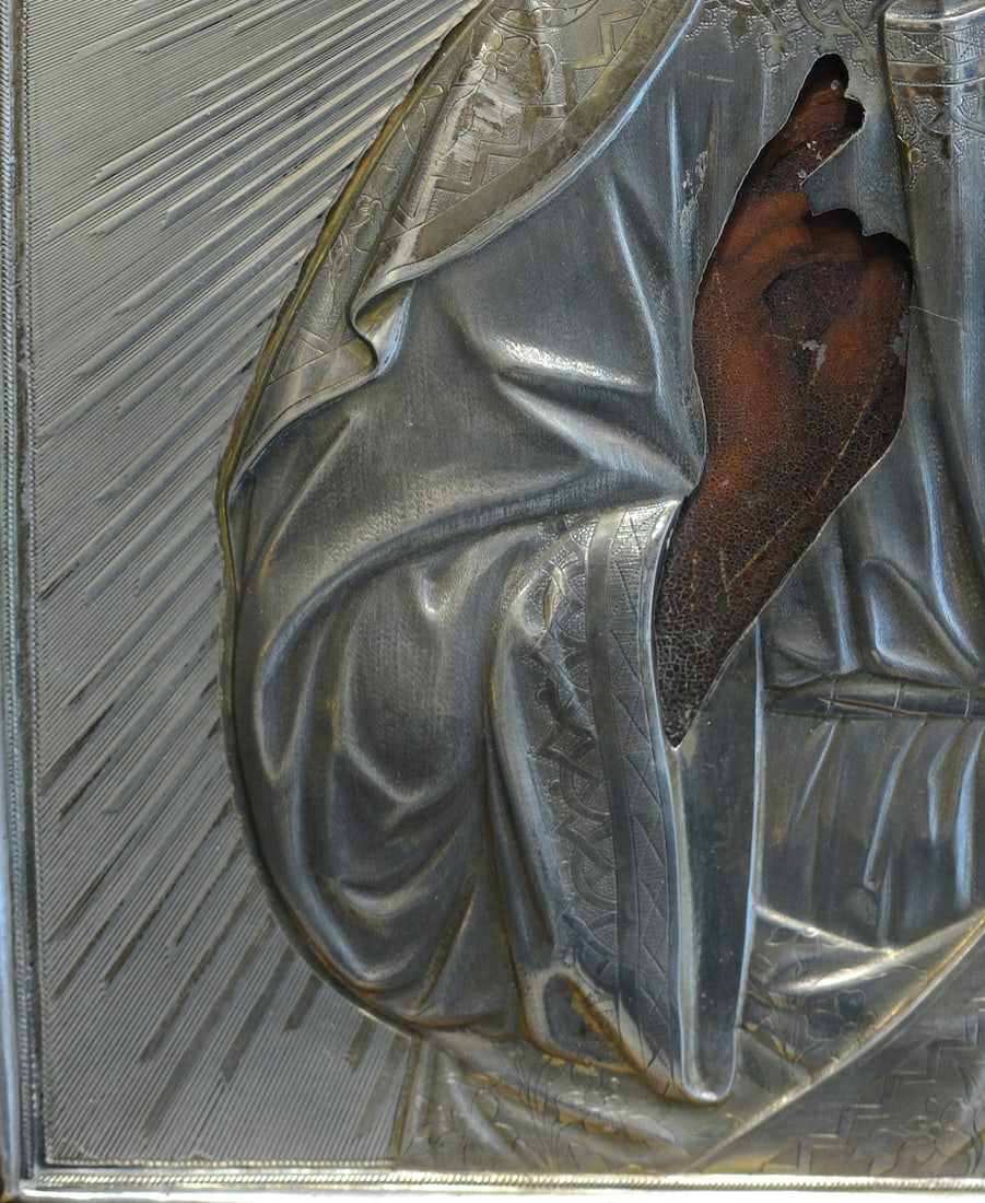 Orthodox Russian Icon, Silver Oklad, 19th century