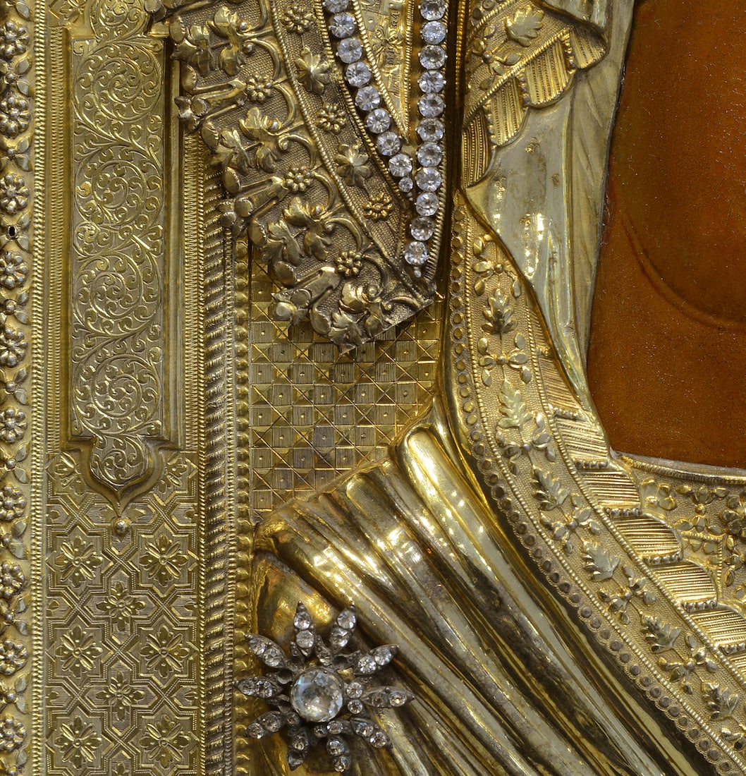 Orthodox Russian Icon, Silver Oklad, 19th century