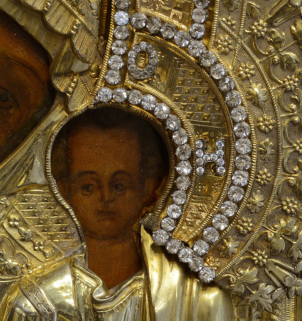 Orthodox Russian Icon, Silver Oklad, 19th century