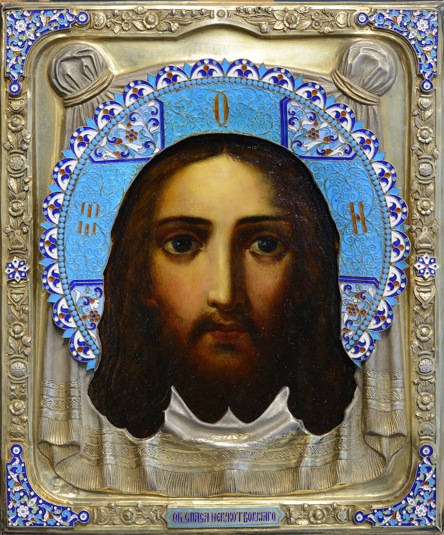 Orthodox Russian Icon, Silver Oklad, 19th century