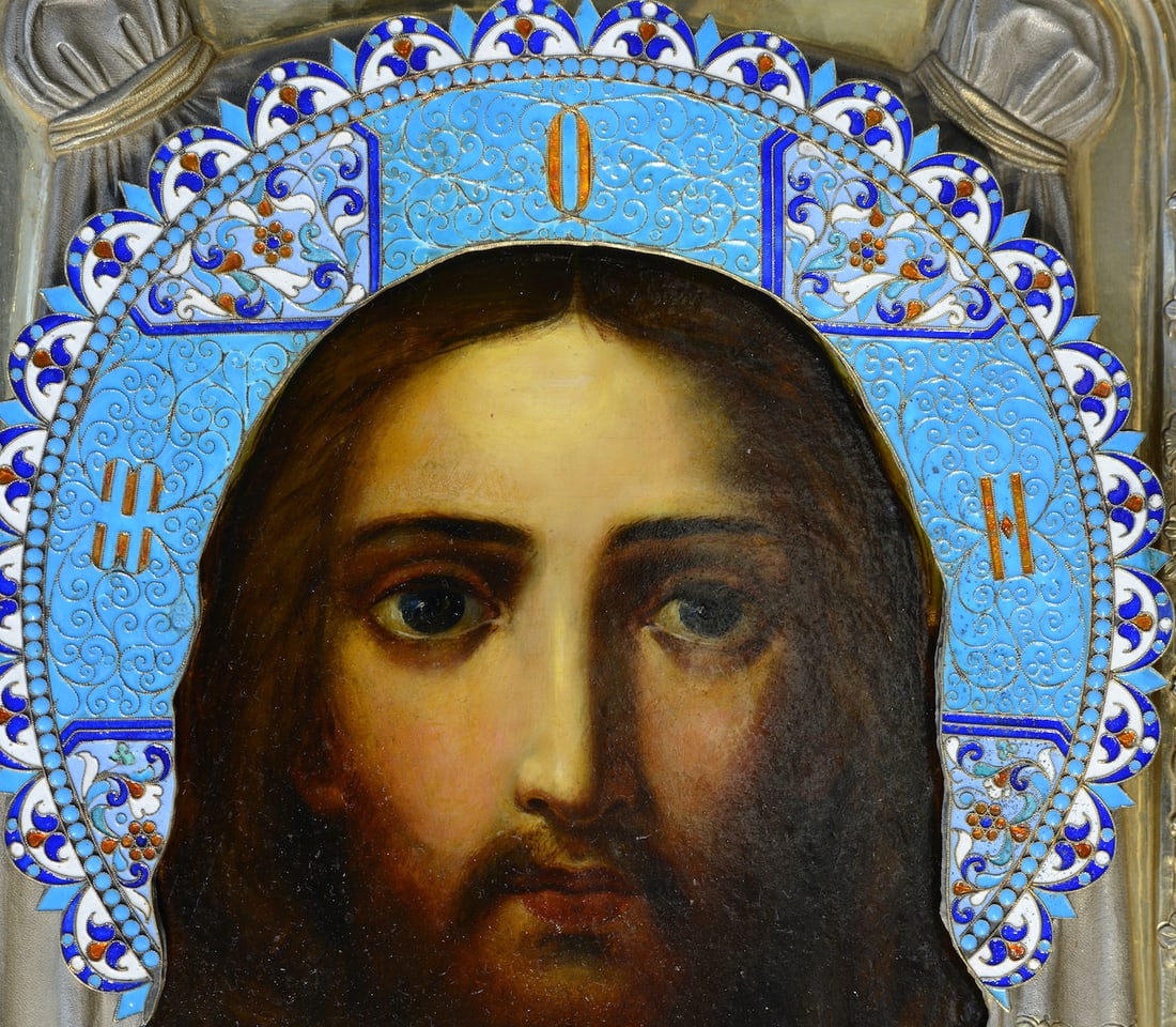 Orthodox Russian Icon, Silver Oklad, 19th century