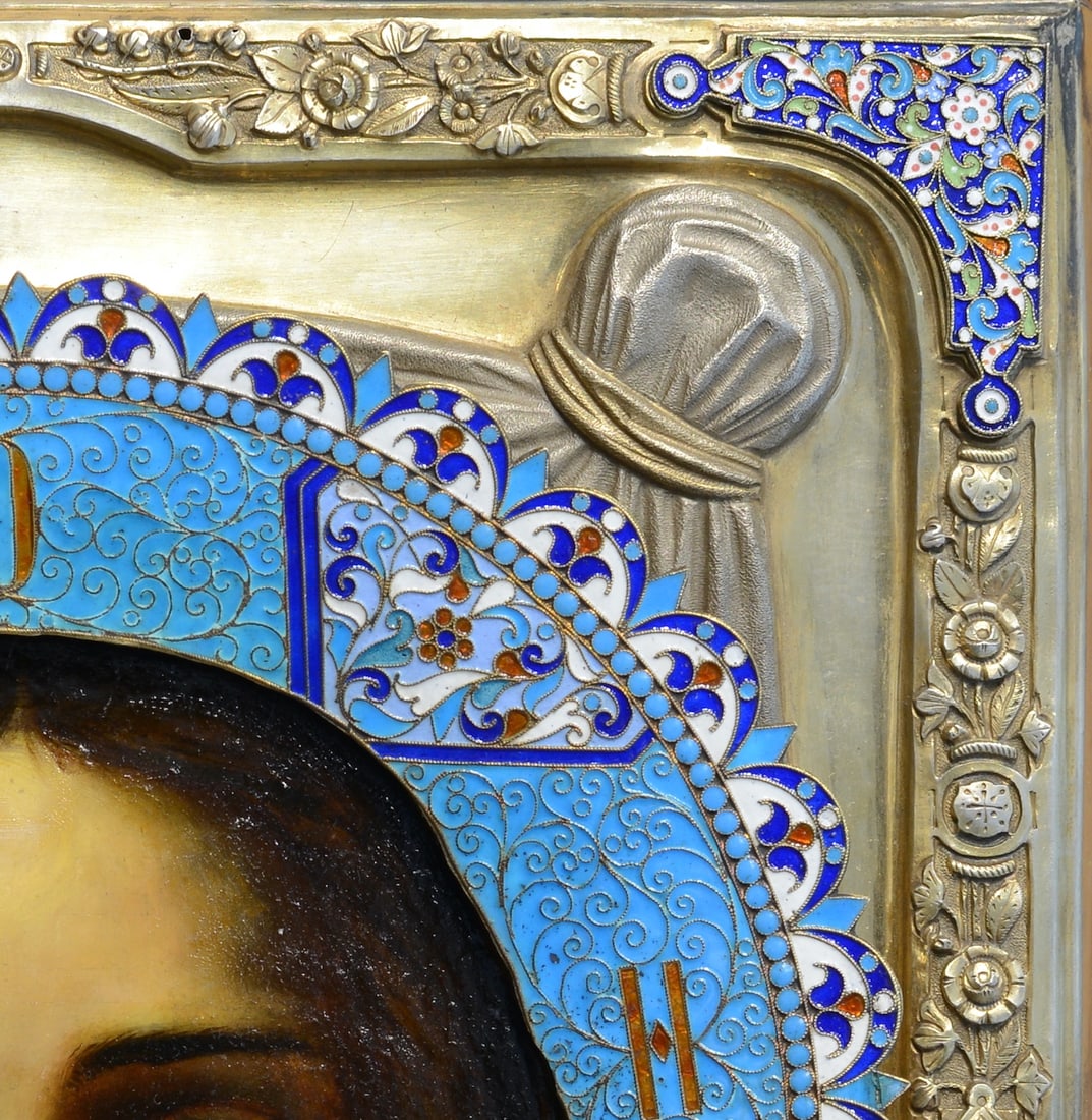 Orthodox Russian Icon, Silver Oklad, 19th century