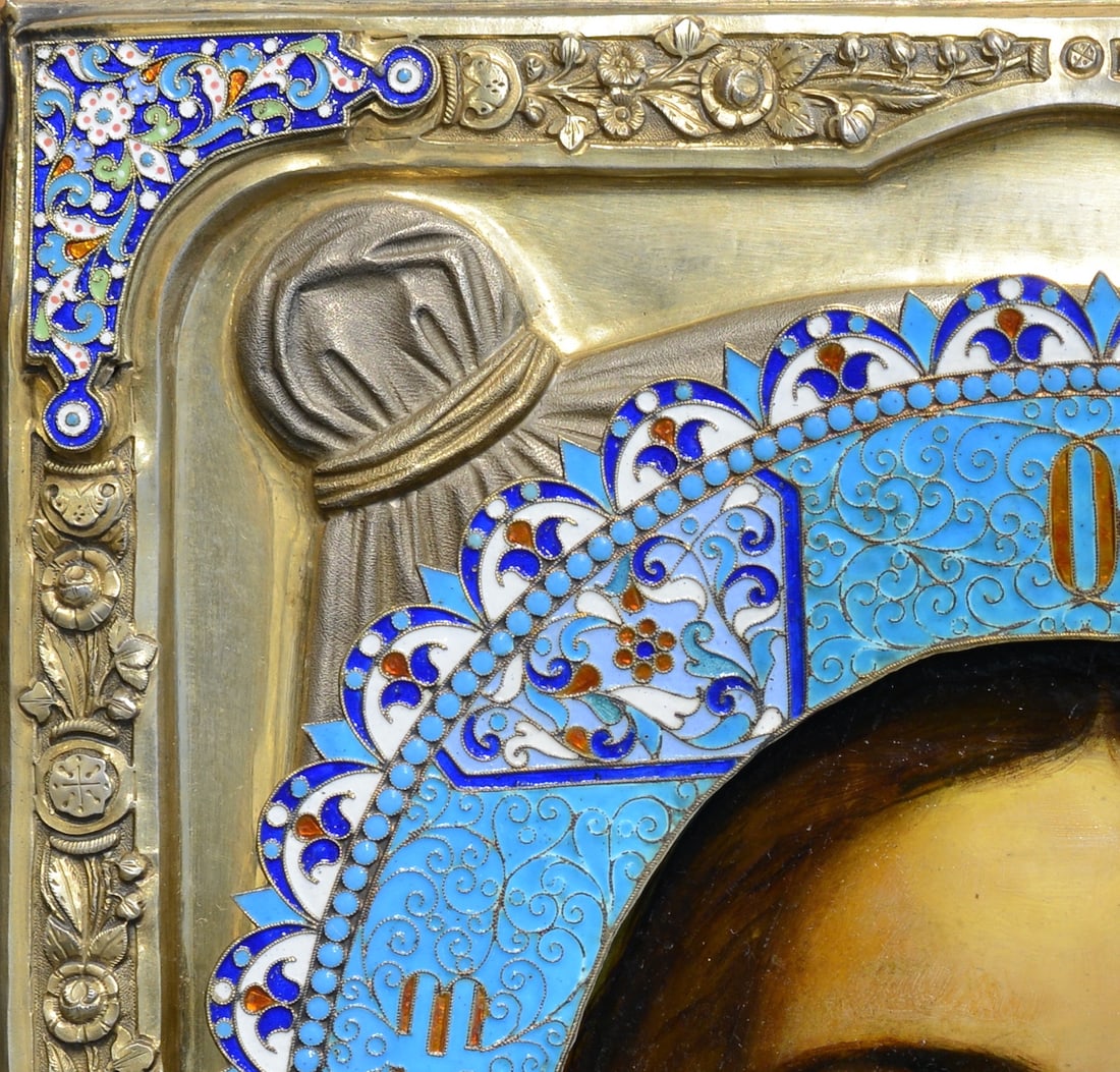 Orthodox Russian Icon, Silver Oklad, 19th century