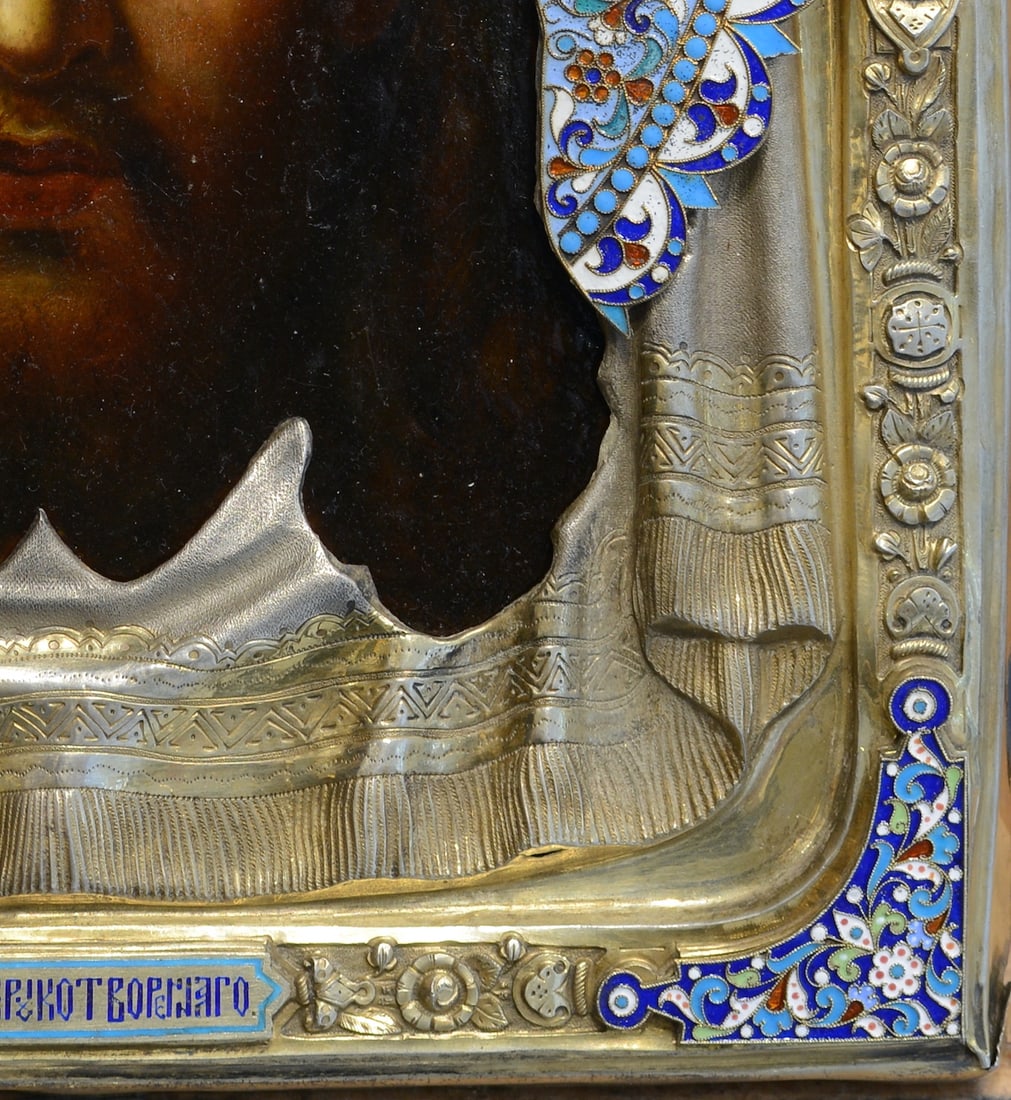 Orthodox Russian Icon, Silver Oklad, 19th century