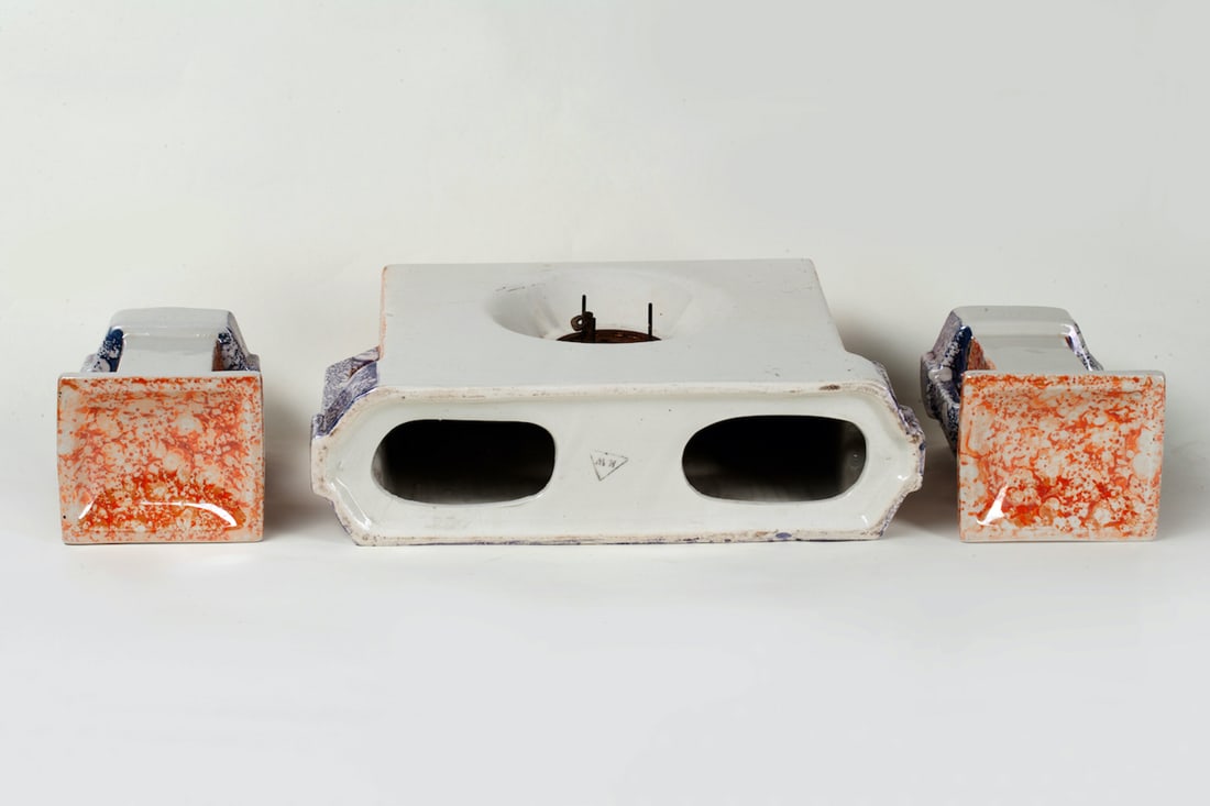 Clock with Vases, Art Deco, Modern